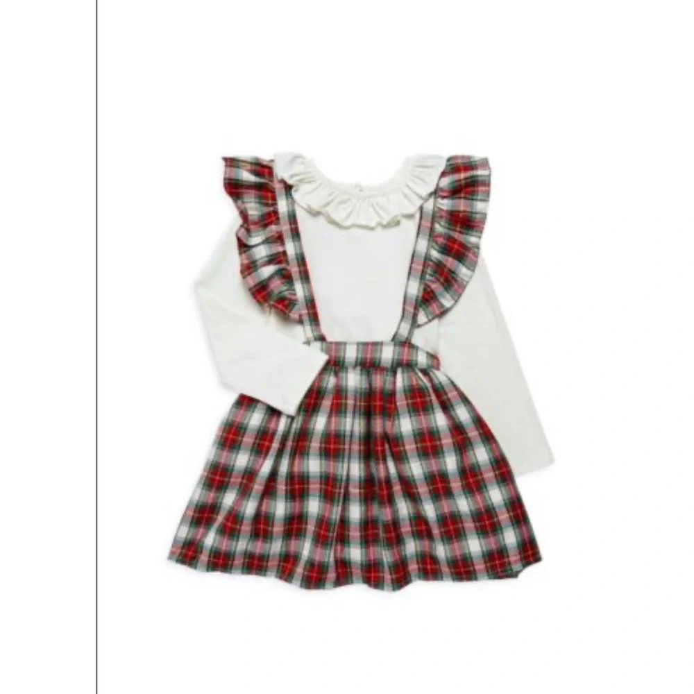 Pippa & Julie Girls Plaid Dress & Top Set Red 18-24M Holiday Party‎ Saks 5th $52